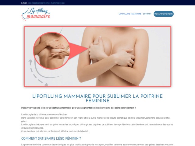 Lipofilling mammaire, augmentation naturelle des volume de vos seins