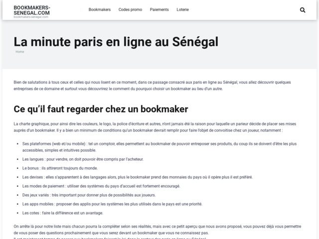 L’expert de paris sportifs au sénégal