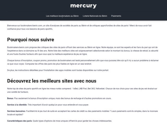 L’expert de paris sportifs au bénin