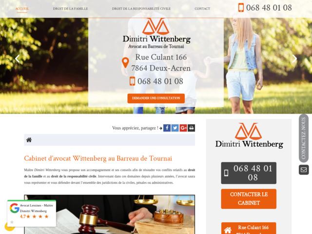 Me dimitri wittenberg, avocat au barreau de tournai