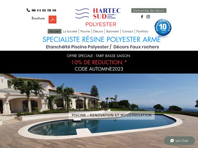 Rénovation piscine résine polyester
