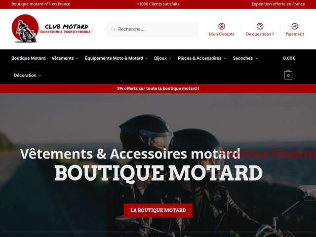 Boutique motard
