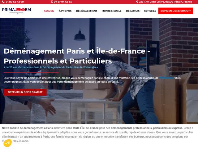 Primadem : société de déménagement