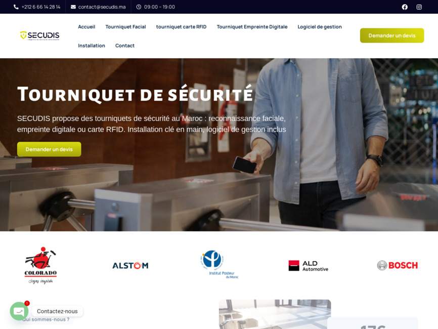Tourniquets contr�le d'acc�s : �quipements de s�curit� et flux maroc