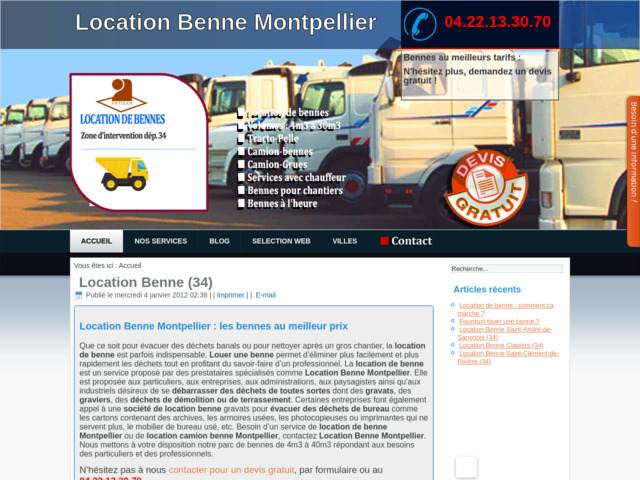 Location benne 34