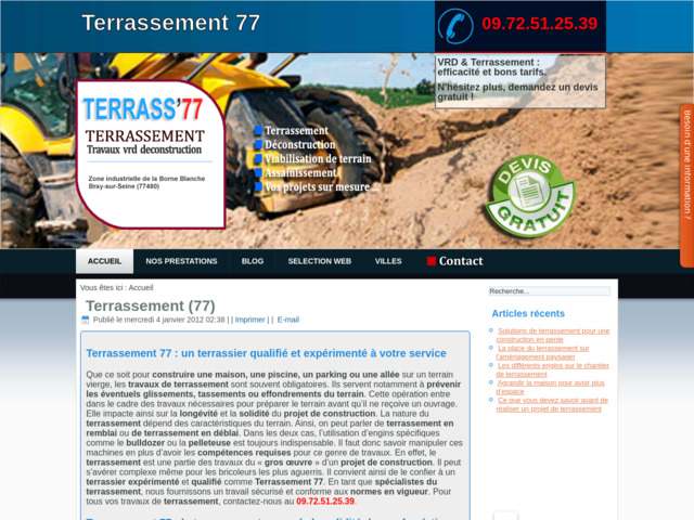 Terrassement 77