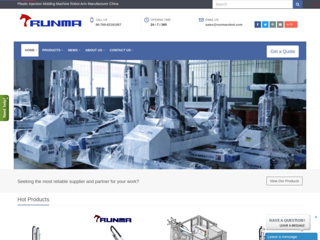 Plastic injection molding robot automation manufacturer china - runma