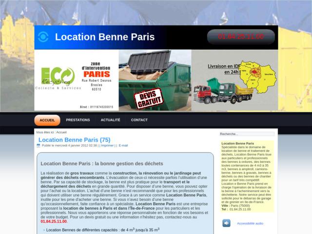 Location benne Paris