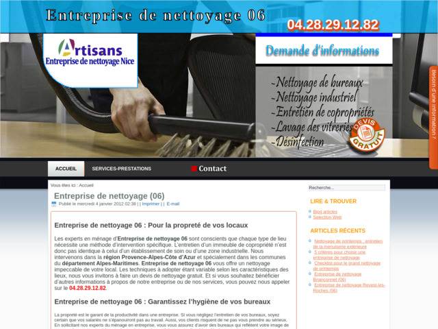 Entreprise de nettoyage 06
