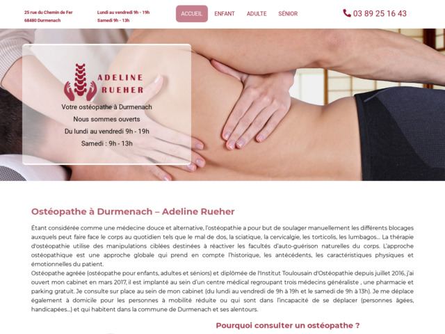 Cabinet d'ostéopathie à Durmenach