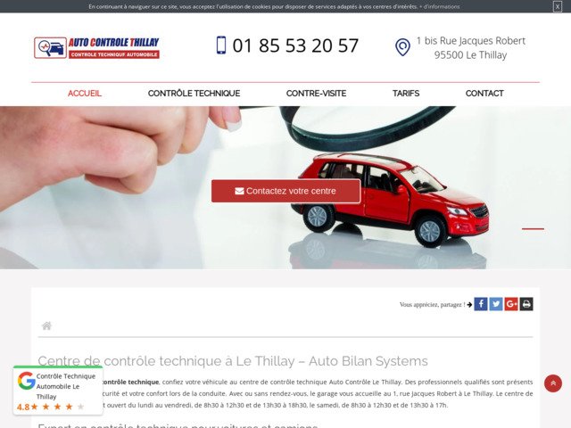 Centre de contrôle technique des voitures à Le Thillay