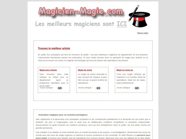 Un habile magicien en Dordogne pour l'enfance