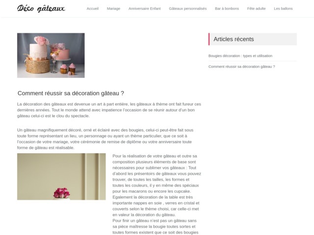 Décoration gâteaux