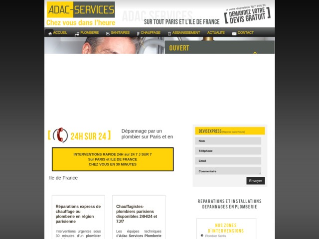 Adac services plomberie sanitaires paris