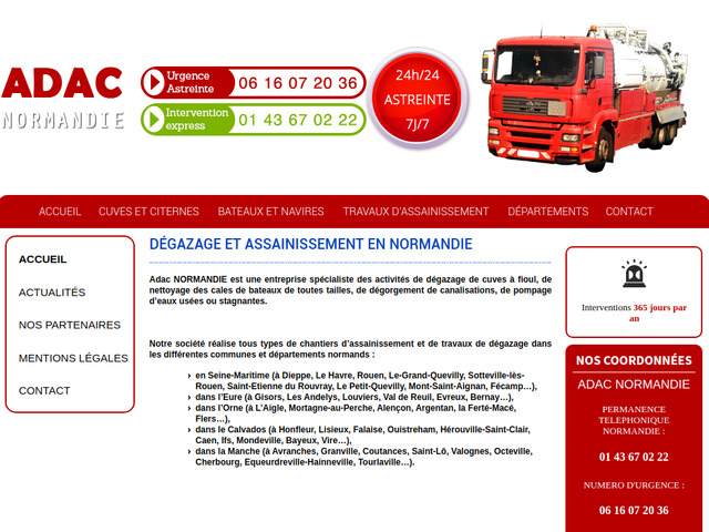Adac normandie dégazage de cuves et citernes