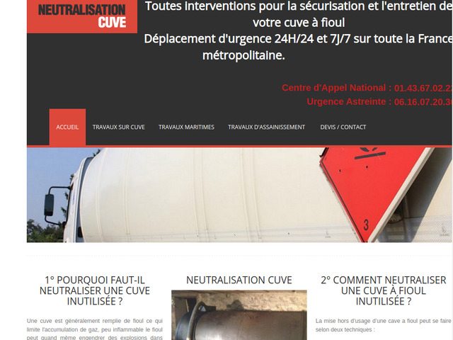 Adac services - neutralisation cuve