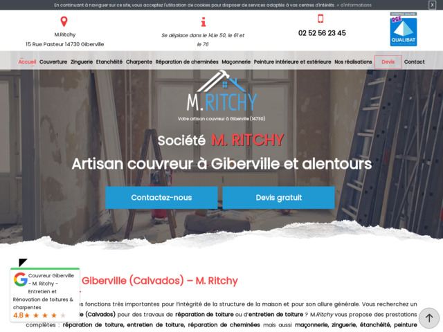 Couvreur zingueur à Calvados