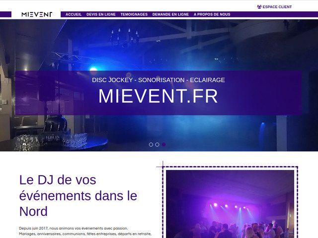 Mievent le DJ pour vos événement dans le Nord Pas de Calais