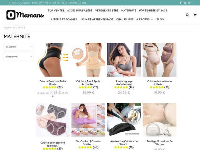Pour des accessoires de maternit, visitez le boutique Omamans