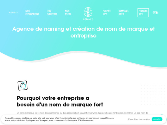 4beez, l'agence digitale spécialisée en naming et création de nom de marque