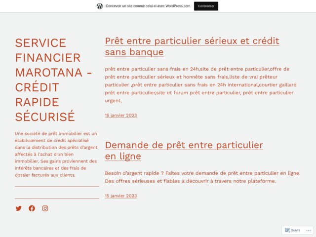 Service financier Marotana - crédit rapide sécurisé