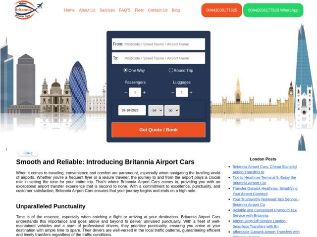 Smooth and reliable : introducing Britannia Airport Cars