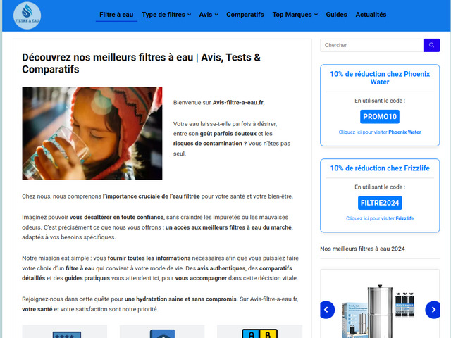 Dcouvrez nos meilleurs filtres  eau | avis, tests & comparatifs