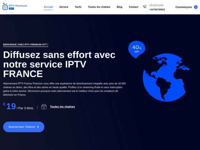 Iptv premium ott - abonnement iptv - iptv france