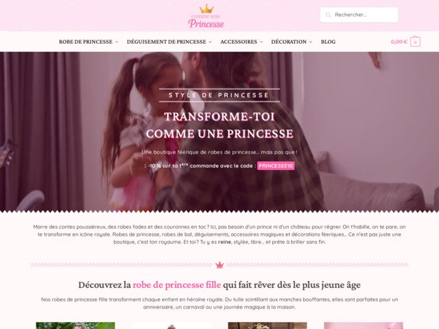 Déguisements et robes princesse pour fille