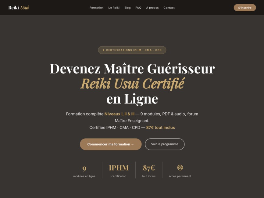 Formation reiki en ligne : apprendre et pratiquer le reiki � distance