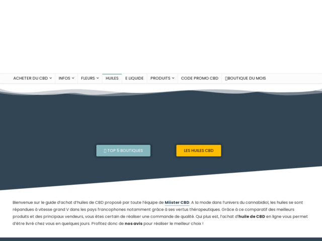 Huiles au CBD