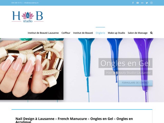 Ongle en gel bien fait chez hair & beauty studio lausanne