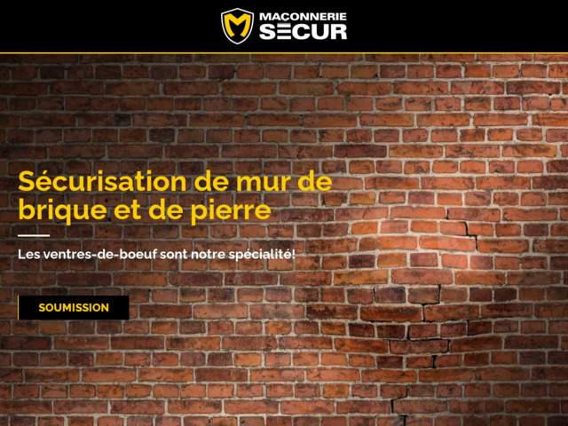 Scurisation de mur de brique | maonnerie #1 montral