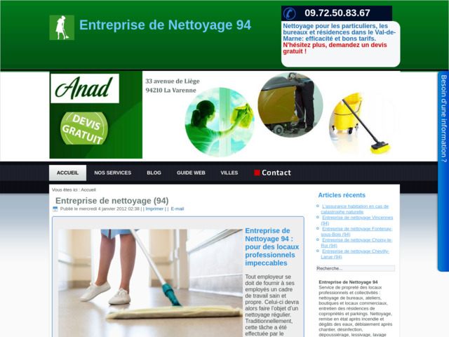 Entreprise de nettoyage 94