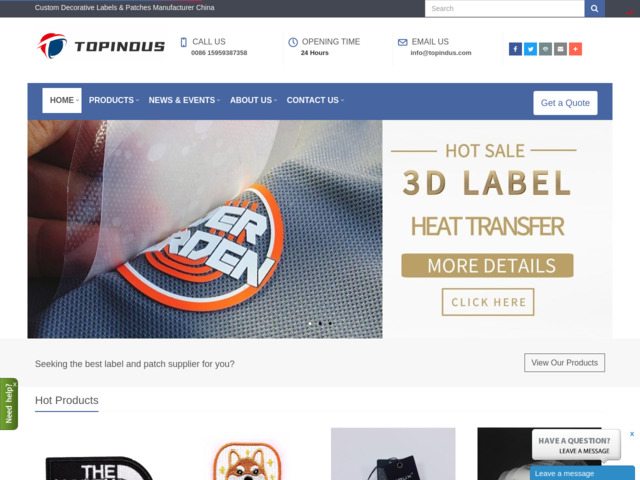 Custom decorative labels & patches manufacturer China