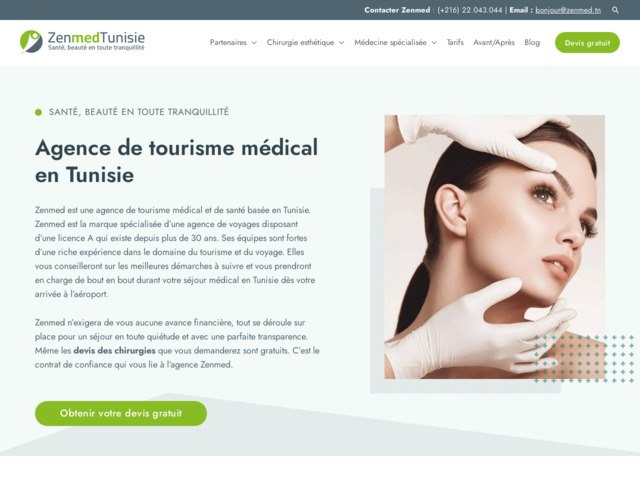Zenmed tunisie pour organiser votre voyage médical en tunisie