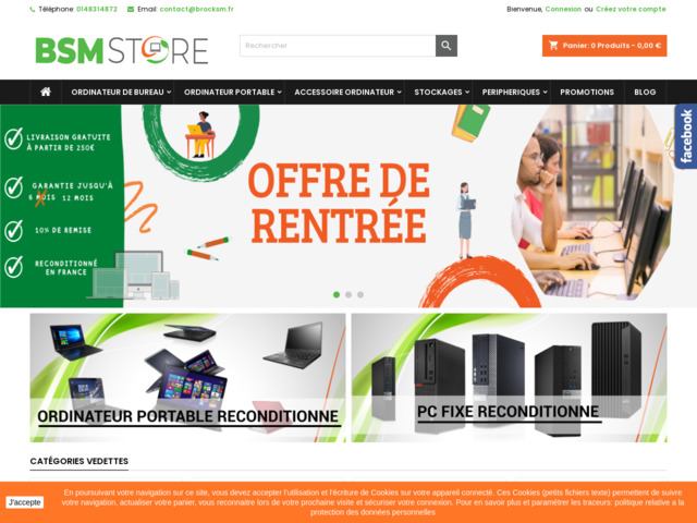 Bsmstore : vente des ordinateurs portables reconditionnés