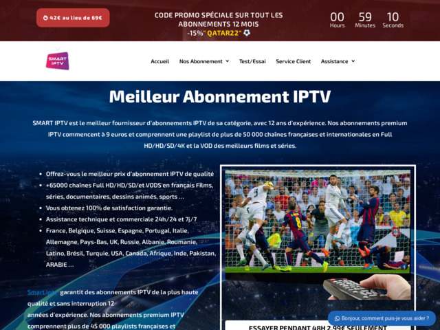 Smart IPTV | abonnement IPTV premium 2022 - abonnement IPTV