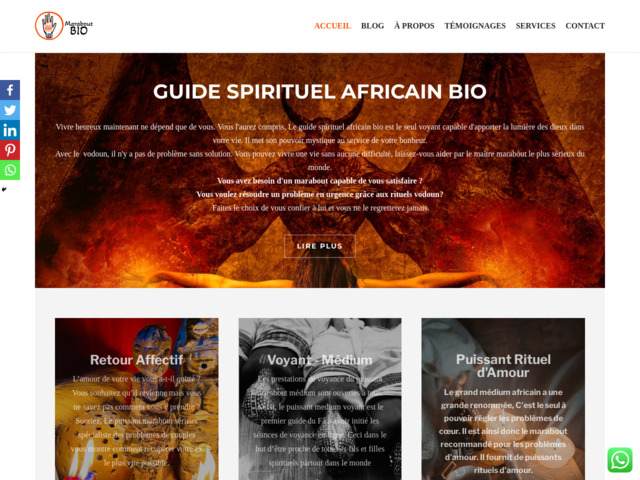 Guide spirituel africain bio