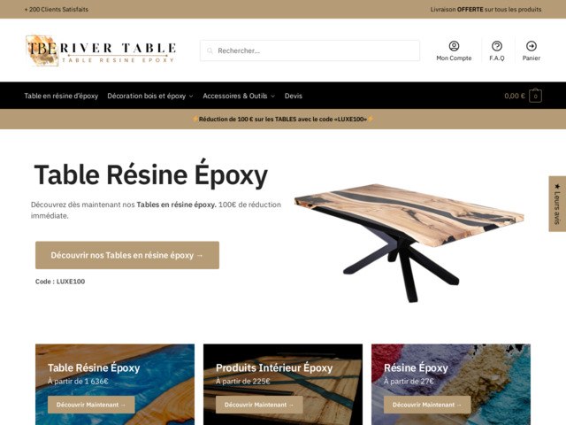 Table résine époxy