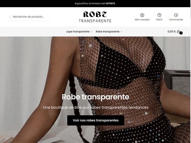 Robe transparente