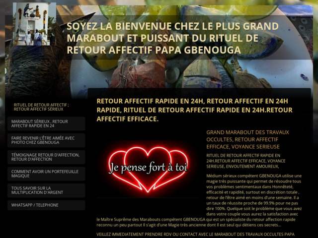 Le plus grand et puissant marabout du rituel de retour affectif Papa Gbenou