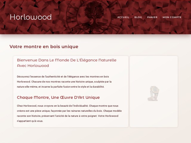 Boutique de montres en bois