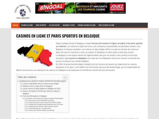 Casinos en ligne en belgique