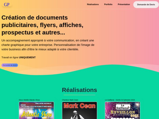 Graphistepub.fr – conception de maquette publicitaire