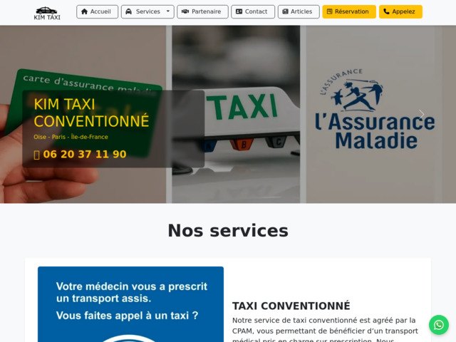 Kim Taxis – Taxi conventionné dans l'Oise agréé CPAM, transport médical 24h24