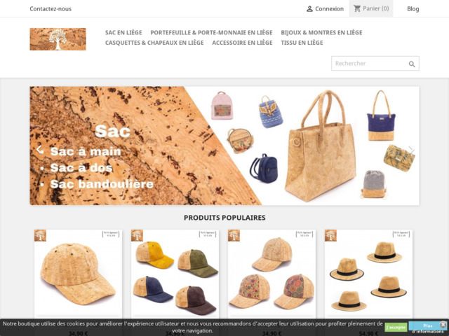 Maroquinerie en liège et bijoux en liège