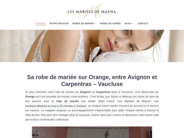 Les Maries de Maena, sa robe de marie sur Orange