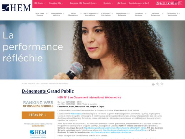 Ecole numéro 1 au Maroc