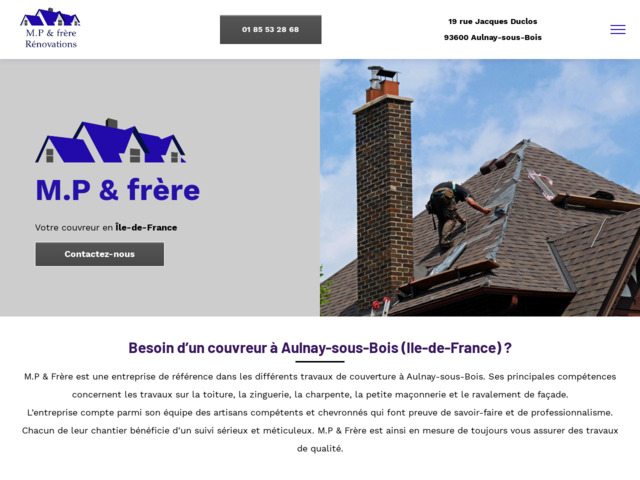 Entreprise de couverture dans le (93)